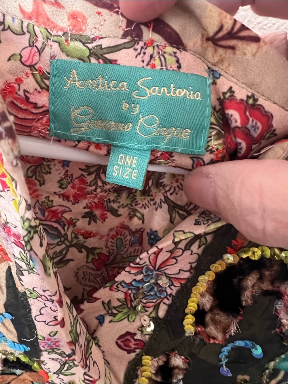 Antica Sartoria Floral Embellished Tunic - Pink Multi - Picture 3 of 11